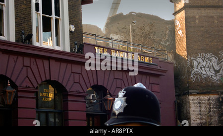 Hawley Arms nach dem Brand im Camden 9 2 2008 Stockfoto