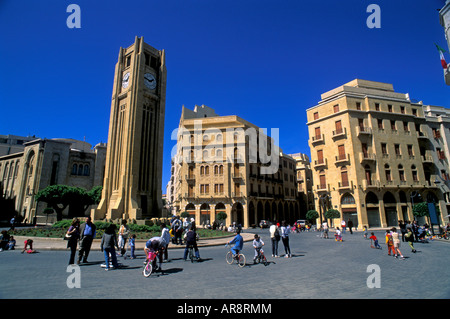 Stadtszene Ort d Etoile, Beirut, Libanon. Stockfoto