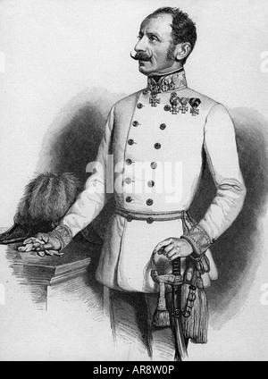 Benedek, Ludwig August Ritter von, 14.7.1804 - 27.4.1881, Österreichischer General, Kommandeur der Österreichischen Nordarmee von 1866, halbe Länge, Holzgravur, 19. Jahrhundert, Stockfoto