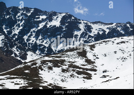 Marokko, südlich von Marrakesch, OUKAIMEDEN: Skigebiet im hohen Atlas-Gebirge (e. 2600 m) Frühling hohen Atlas-Gebirge Stockfoto