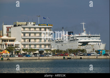 Griechenland, nordöstlichen Ägäischen Inseln, Lesbos (Mytilini), Mytilini Stadt: Griechische Insel Fähre Stockfoto