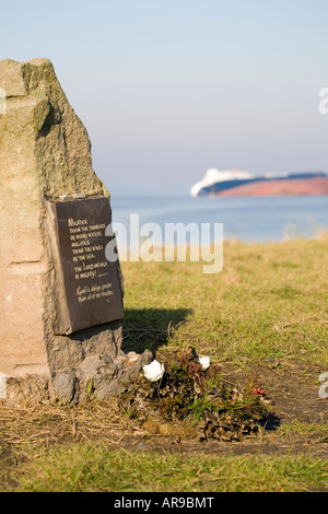 Die Riverdance war eine RORO-Fähre in Dienst mit Seatruck Ferries, wenn es auf die, 31. Januar 2008 in der Nähe von Cleveleys, UK gestrandet. Stockfoto