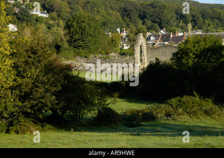 Zerstörten Abtei St. Dogmaels, Pembrokeshire Stockfoto