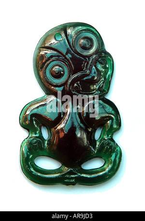 Tiki oder Hei-Tiki, schnitzen, den ersten Mann in der polynesischen Mythologie darstellt Stockfoto