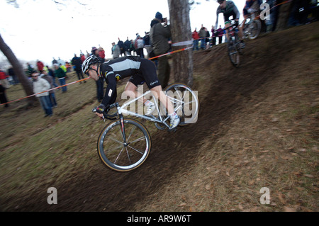 Mens Elite Kategorie auf dem nationalen Cyclo-Cross-Meisterschaft, Sutton Park. Birmingham. Sonntag 6. April 2008 Stockfoto