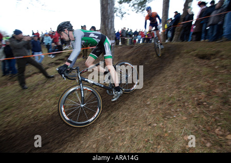 Männer Elite-Kategorie auf dem nationalen Cyclo-Cross-Meisterschaft, Sutton Park. Birmingham. Sonntag 6. April 2008 Stockfoto