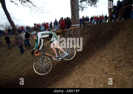 Mens Elite Kategorie auf dem nationalen Cyclo-Cross-Meisterschaft, Sutton Park. Birmingham. Sonntag 6. April 2008 Stockfoto