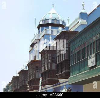 Einer alten kolonialen Straße in Lima, Peru Stockfoto