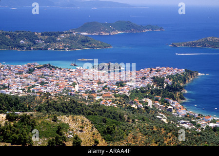 Skiathos Stadt griechischen Sporaden Insel Ägäis Griechenland EU Europäische Union EWG Europa Stockfoto