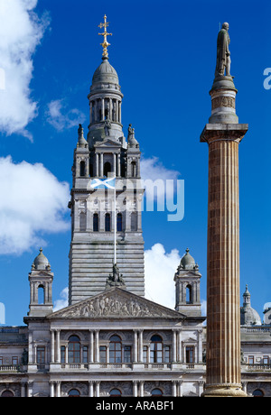 City Chambers, George Square, Glasgow, Schottland, 1883-8. Von außen. Architekt: William Young Stockfoto