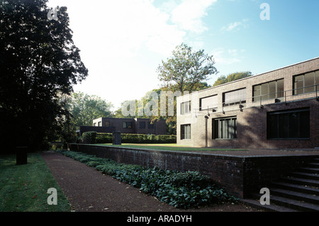 Krefeld, Haus Lange Und Haus Esters, Gartenseiten Mit Wiederhergestellter Sichtachse Stockfoto