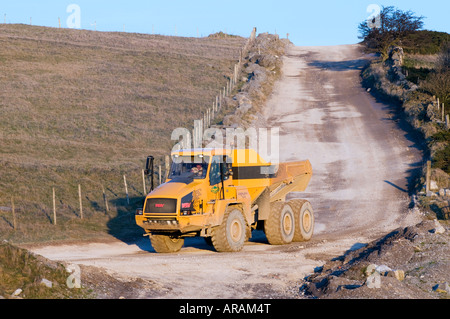 Website-Fahrzeuge arbeiten in Derbyshire "Great Britain" Stockfoto