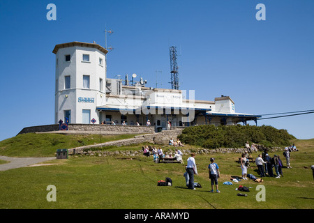 Gipfel-Komplex mit Straßenbahn-Bahnhof Great Orme North Wales UK Stockfoto