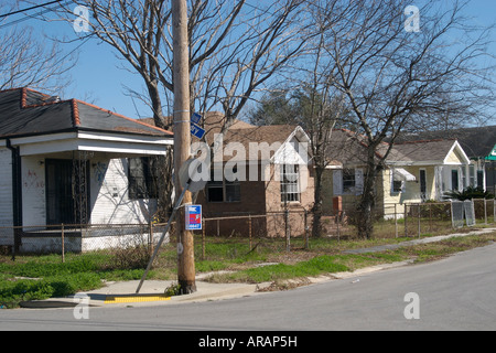 Haus durch Hurrikan Katrina New Orleans Louisisna USA beschädigt Stockfoto