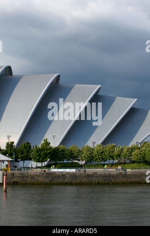 Das Gebäude am Ufer des River Clyde Glasgow SECC Gürteltier Stockfoto