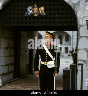 Wachablösung am Garnison Fort Henry in Kingston, Ontario, Kanada Stockfoto