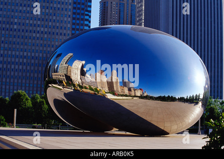 Cloud Gate Skulptur, Chicago, Illinois, USA Stockfoto