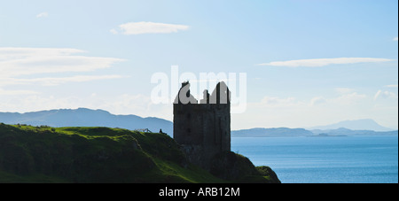 Die Klippe Top Ruine von Gylen Castle, Insel Kerrera, Schottland Stockfoto