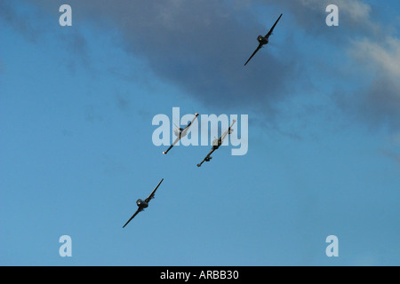 de Havilland Vampire X2 Cessna A37 Libelle und tschechoslowakische L 39 Albatros Jet Flugzeuge Stockfoto