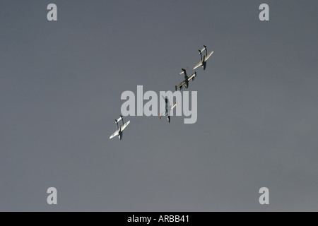 de Havilland Vampire X2 Cessna A37 Libelle und tschechoslowakische L 39 Albatros Jet Flugzeuge Stockfoto
