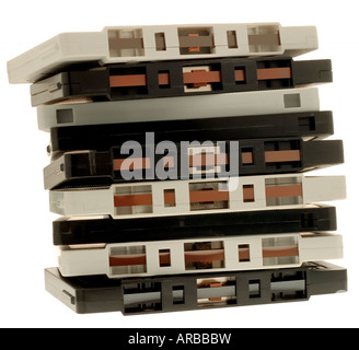 Stapel von Kassetten Stockfoto