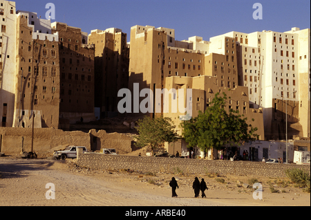 Republik Jemen Shibam Hadramaut Copyright Sergio Pitamitz Stockfoto