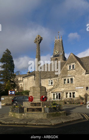 Marktplatz Minchinhampton Gloucestershire. Stockfoto