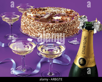 PARTY SCHOKOLADENKUCHEN Stockfoto