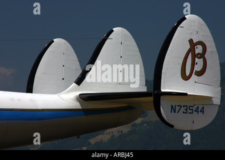 Leitwerk einer Lockheed C-121 Super Constellation Stockfoto