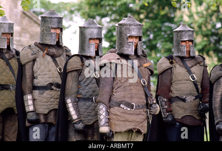 Die English Civil War Reenactment-Szene. England in Großbritannien im Vereinigten Königreich Großbritannien. Geschichte-Kultur-Guard-Bürgerkrieg Stockfoto