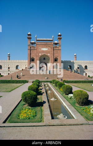 Gateway, Badshahi Moschee, Lahore, Pakistan Stockfoto