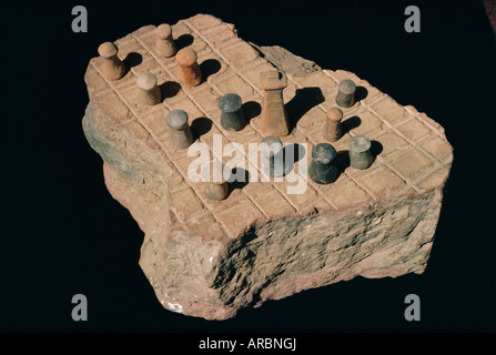 Brettspiel, Indus-Tal Zivilisation Harappa Museum, Pakistan Stockfoto