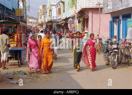 Dorfleben, Dhariyawad, Rajasthan, Indien Stockfoto