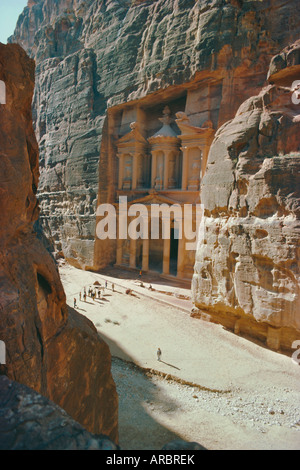Das Finanzministerium, Nabatäisch Ausgrabungsstätte, Petra, Jordanien, Naher Osten Stockfoto