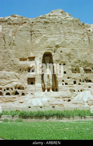 Kleine Buddha-Statue in Klippe (da von den Taliban zerstört), Bamiyan, Afghanistan Stockfoto