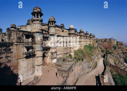 Haupteingang zum Fort, Gwalior, Staat Madhya Pradesh, Indien, Asien Stockfoto