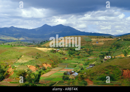 Typische Hochland Landschaft, in der Nähe von Dalat, Vietnam, Asien Stockfoto