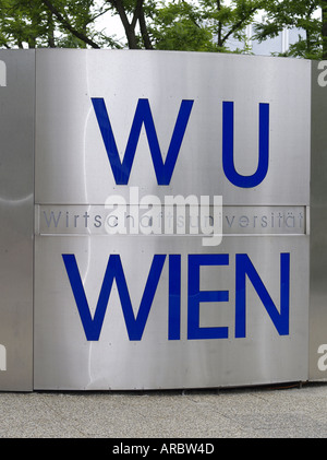 WU hat Wien, der Wirtschaftsuniversität Wien und Betriebswirtschaft Stockfoto