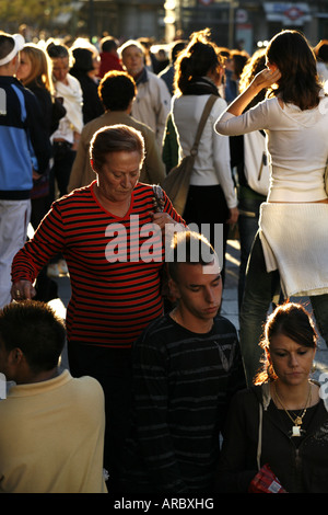 Rush Hour, Puerta del Sol, Madrid, Spanien Stockfoto