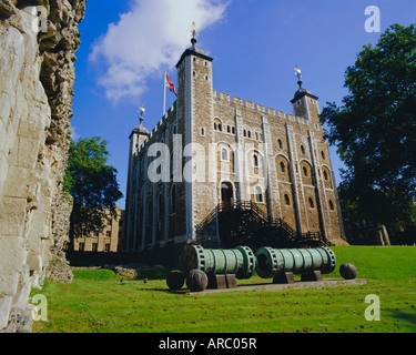 Der White Tower, Tower of London, London, England, Vereinigtes Königreich Stockfoto