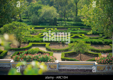 Gärten des 18. Jahrhunderts Queluz Palast, Queluz, Lissabon, Portugal, Europa Stockfoto