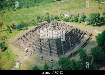 Luftaufnahme des Tempels Borobudur (buddhistisch), Java, Indonesien, Asien Stockfoto