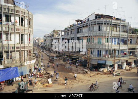 Central City Straßen, Phnom Penh, Kambodscha, Indochina, Asien Stockfoto