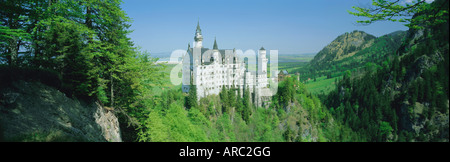 Königliche Schloss, Neuschwanstein, Bayern, Deutschland, Europa Stockfoto