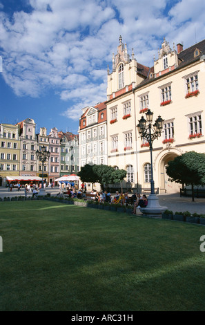 Der Rynek (Marktplatz), Breslau, Schlesien, Polen, Europa Stockfoto