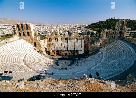 Theater des Herodes Atticus, der Akropolis, Athen, Griechenland, Europa Stockfoto