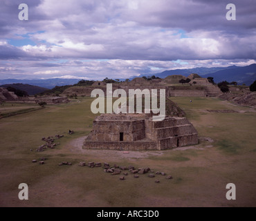 Die Ruinen von Monte Alban Oaxaca Mexico Stockfoto