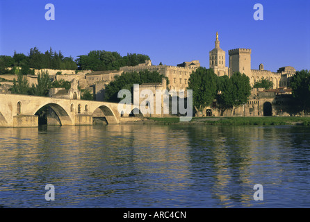 Pont St. Benezet (le Pont d ' Avignon) Brücke über die Rhône, Avignon, Vaucluse, Provence, Frankreich, Europa Stockfoto