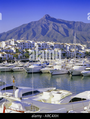 Puerto Banus, in der Nähe von Marbella, Costa Del Sol, Andalusien (Andalusien), Spanien, Europa Stockfoto