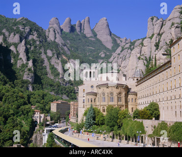 Kloster Montserrat, gegründet im Jahre 1025, Catalunya (Katalonien) (Cataluna), Spanien, Europa Stockfoto